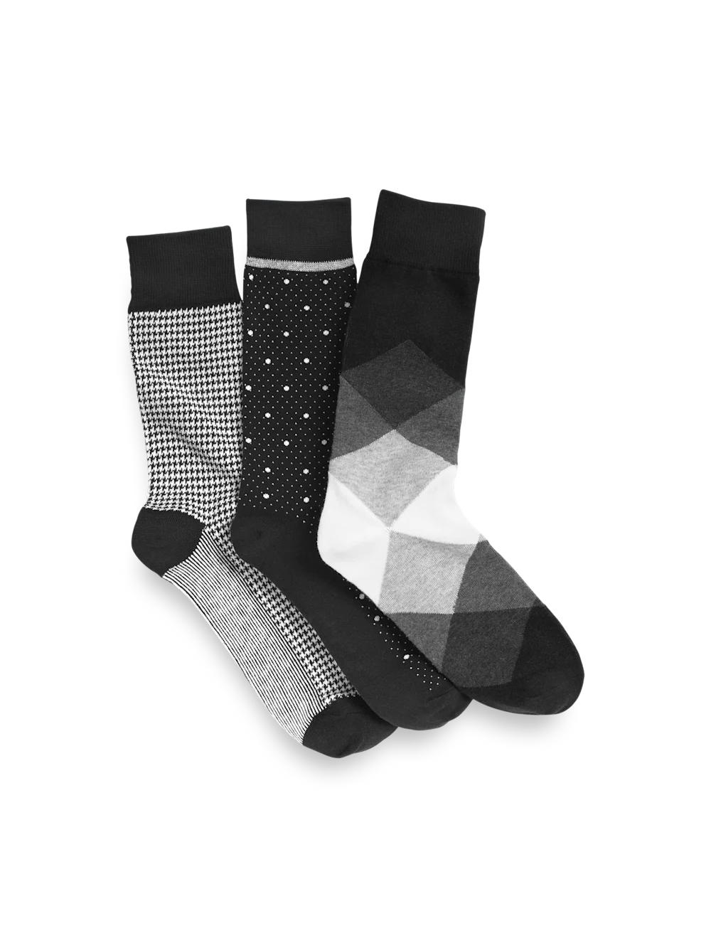 3 Pack Cotton Blend Sock - Black Multi