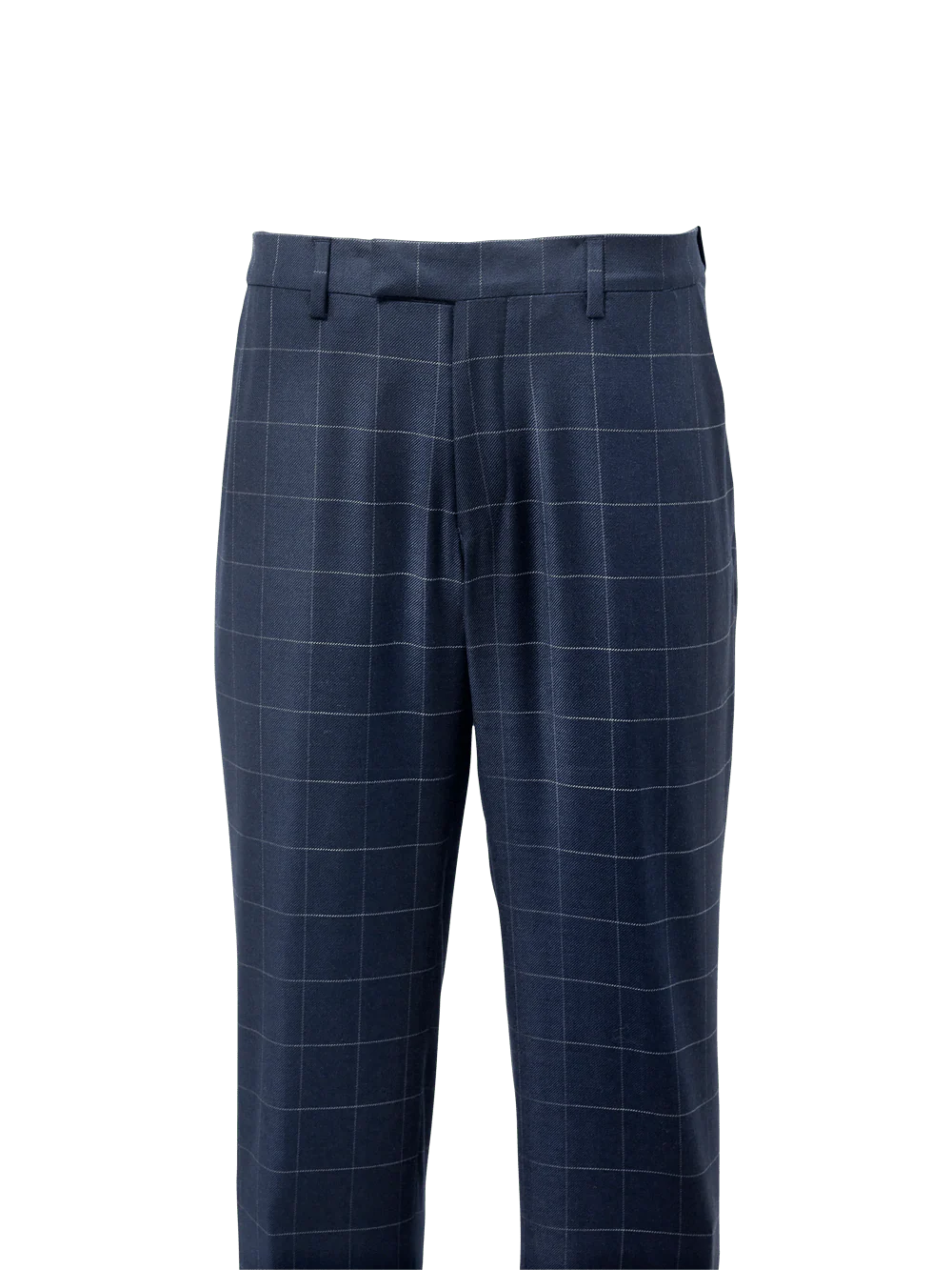 Classic Fit Essential Wool Flat Front Suit Pants - Navy - Image 2