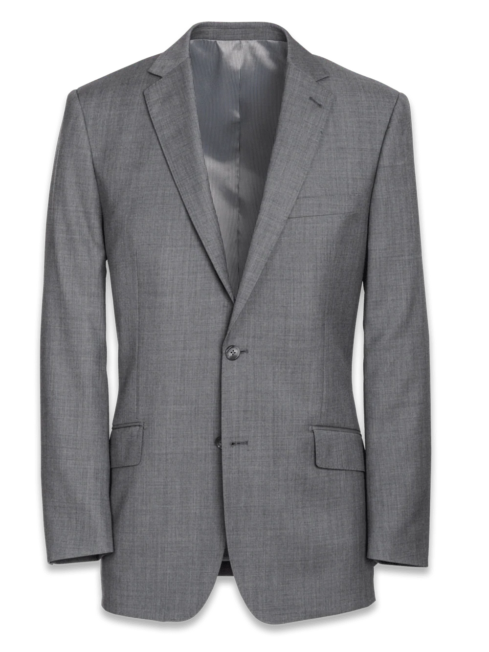 Classic Fit Sharkskin Notch Lapel Suit Jacket - Grey
