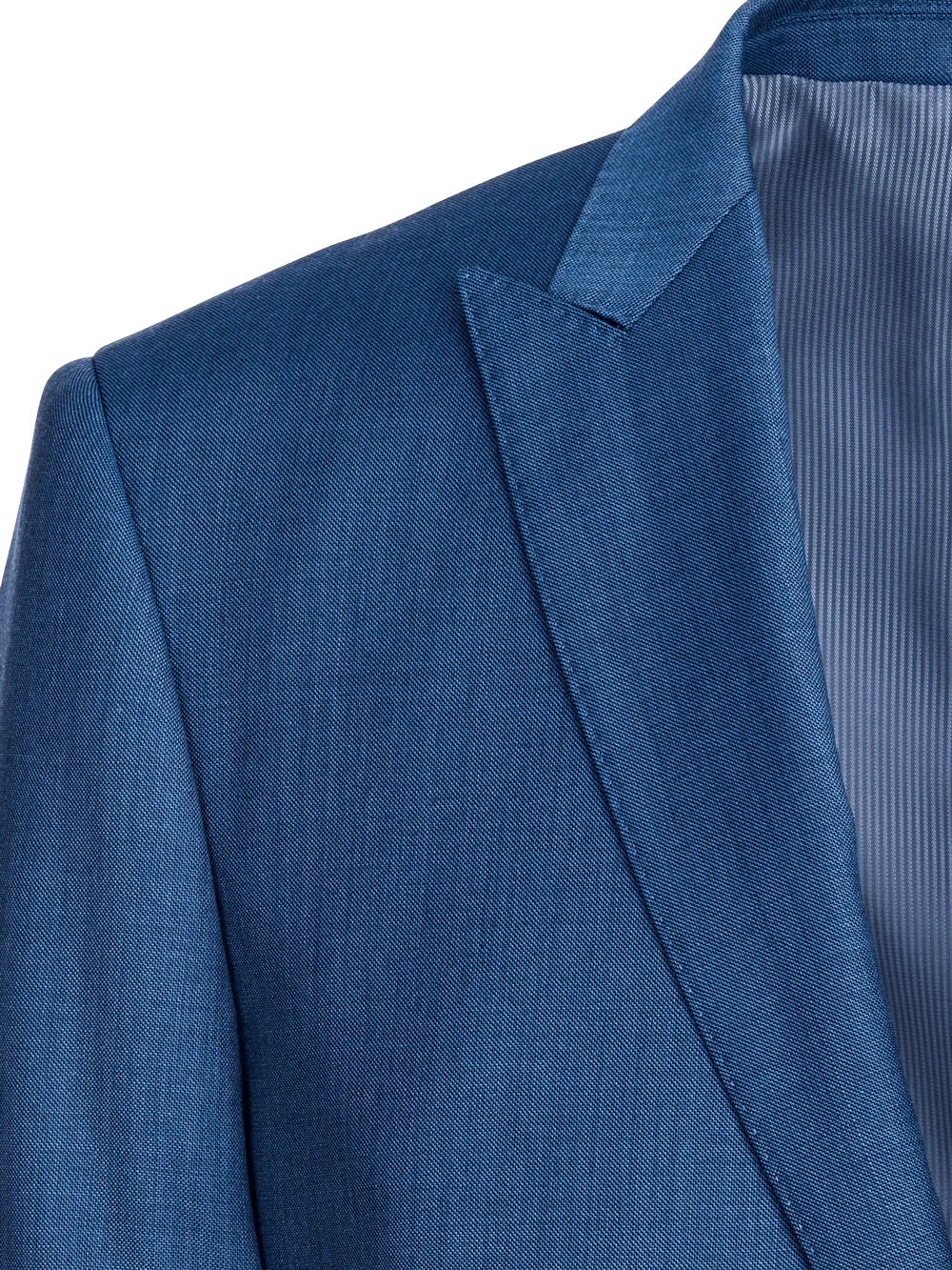 Classic Fit Sharkskin Peak Lapel Suit Jacket - Tan - Image 4