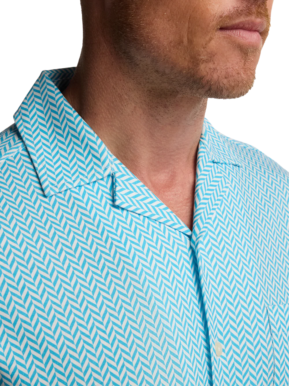 Cotton Button Front Camp - Light Blue - Image 3