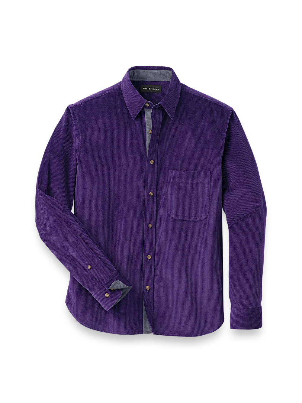Cotton Corduroy Casual Shirt - Purple