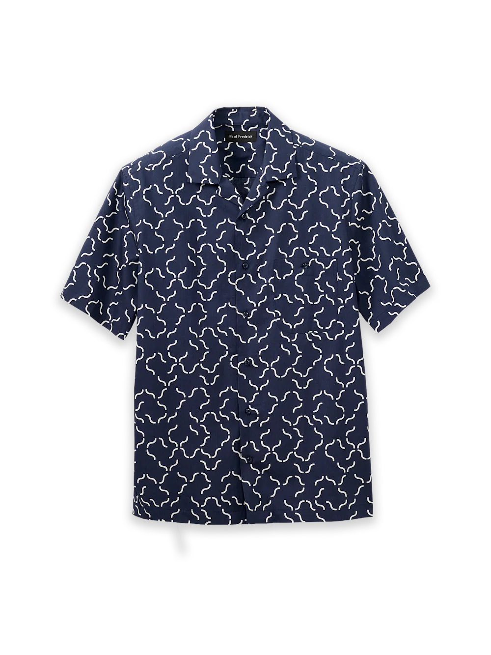 Cotton Deco Casual Shirt - Navy