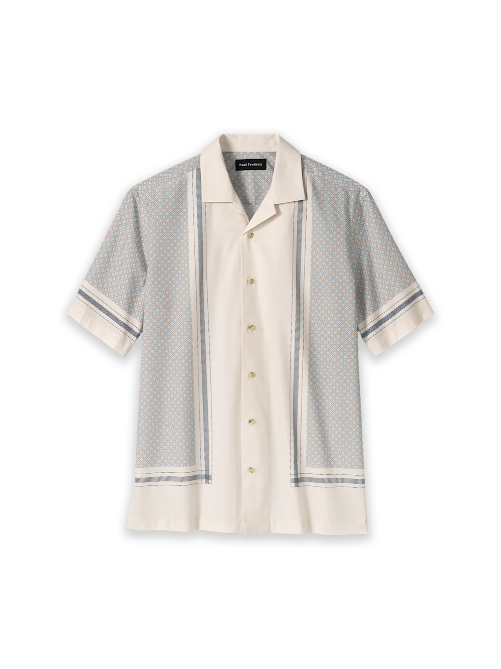 Cotton Geometric Casual Shirt - Tan Multi