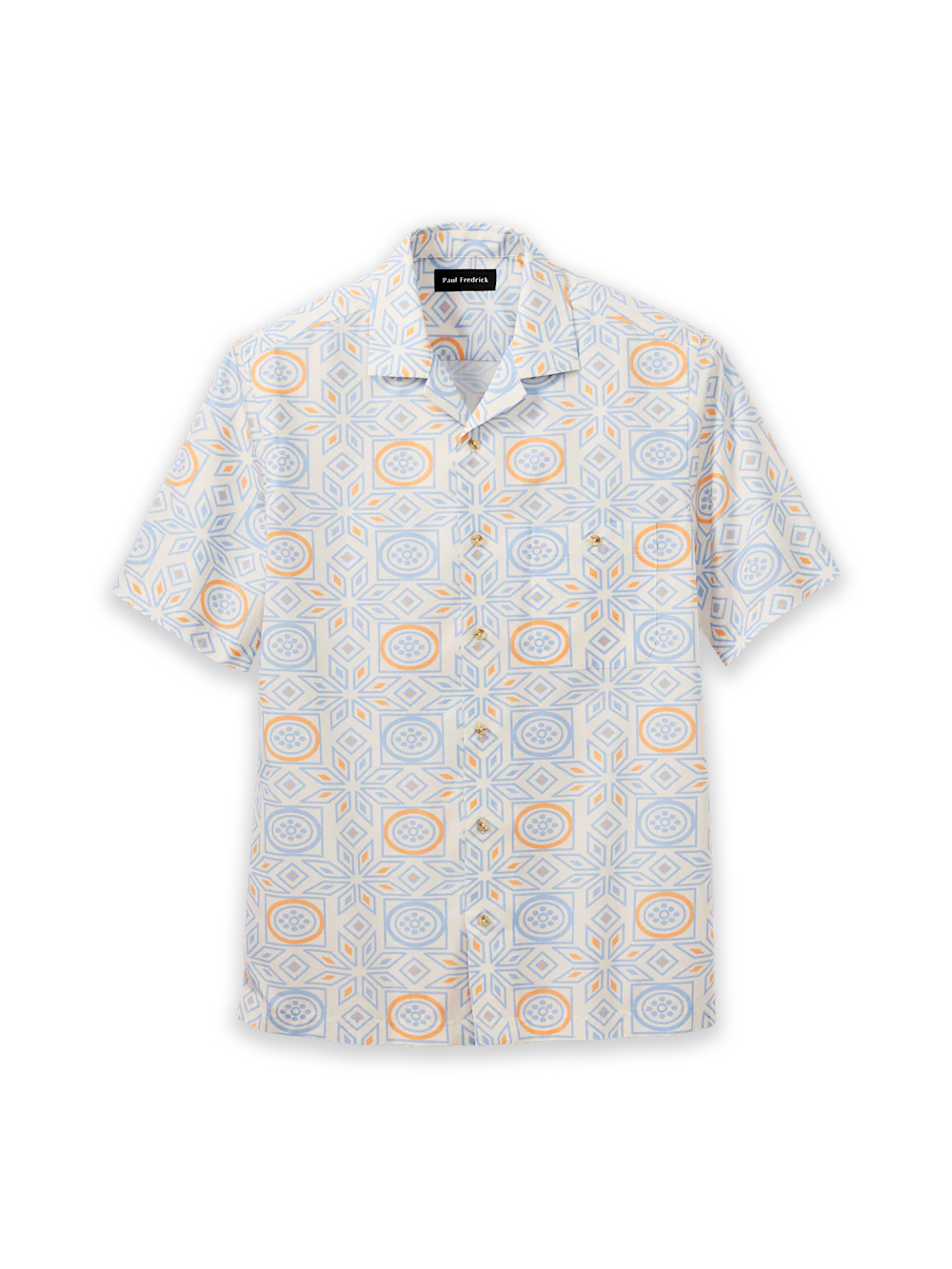 Cotton Geometric Casual Shirt - Blue