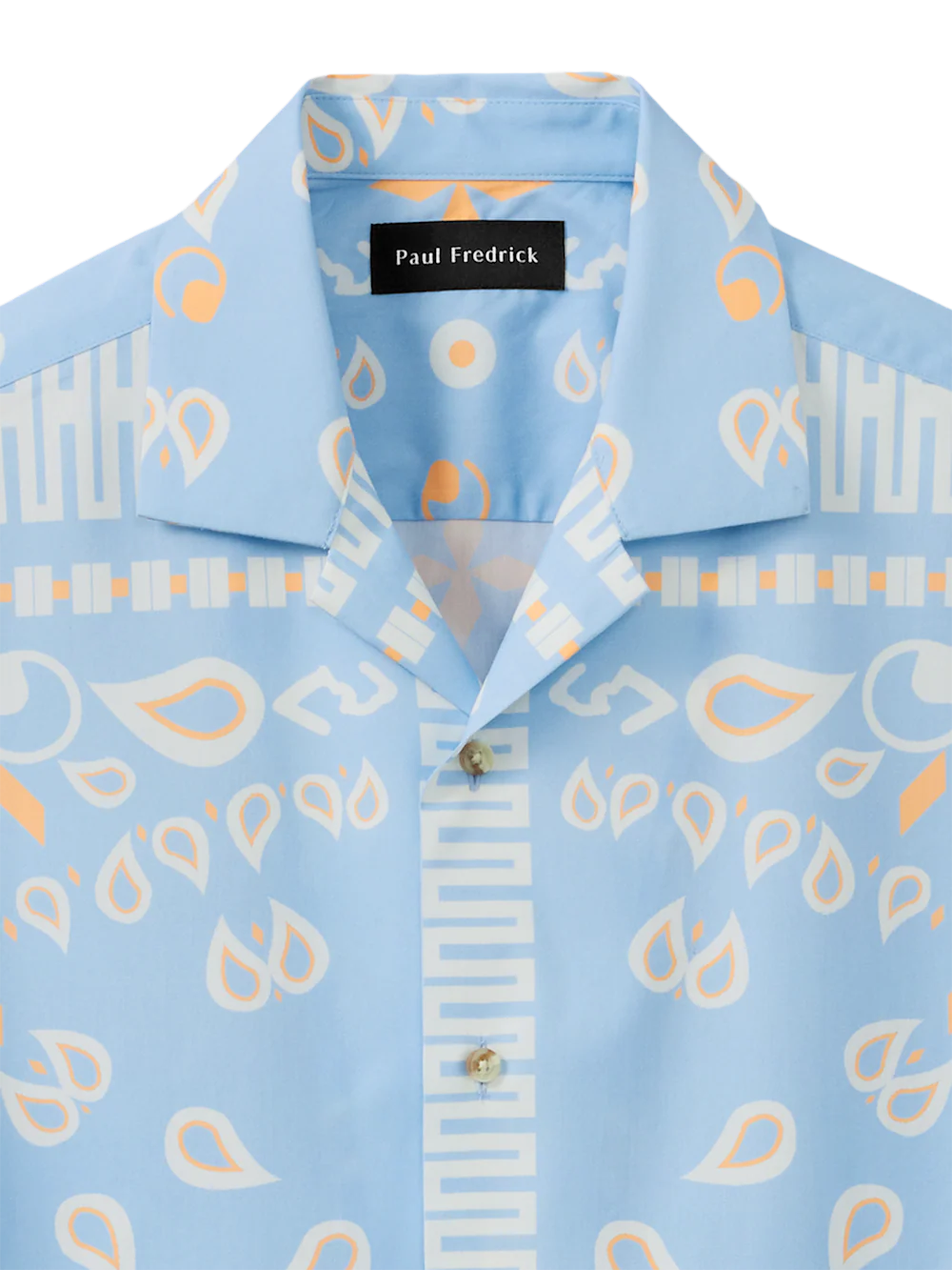 Cotton Paisley Bandana Casual Shirt - Blue - Image 6