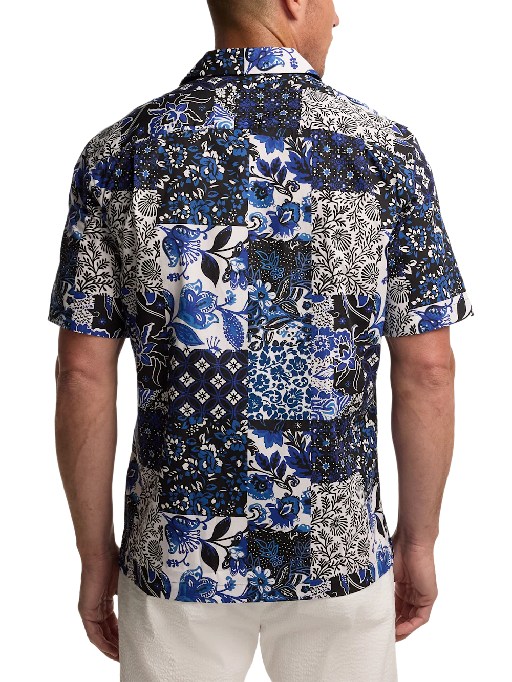 Cotton Patchwork Casual Shirt - Multi - Image 5