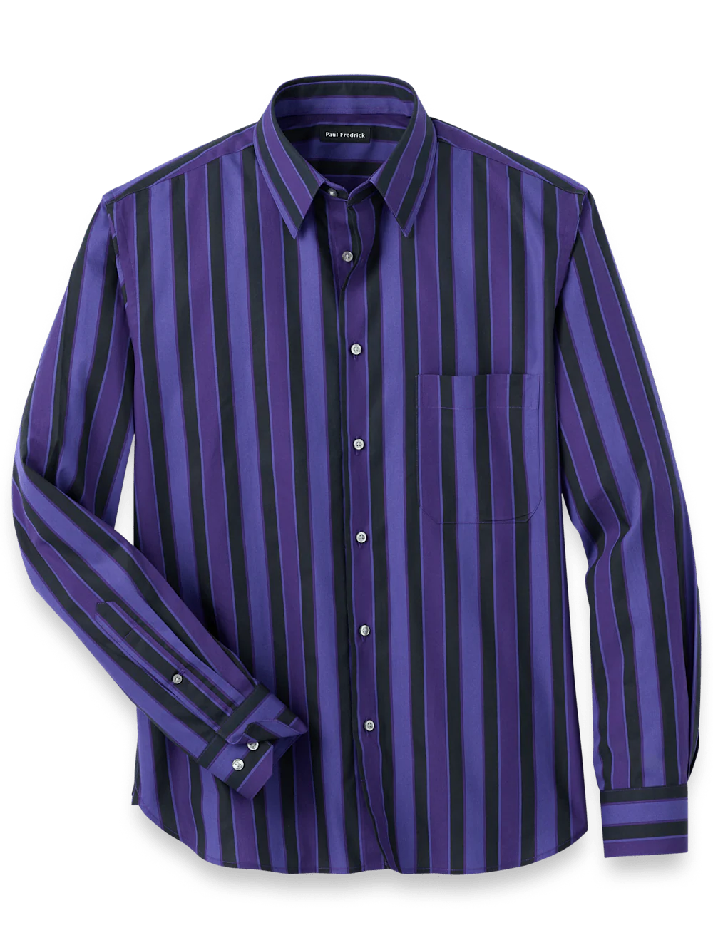 Cotton Stripe Casual Shirt - Purple