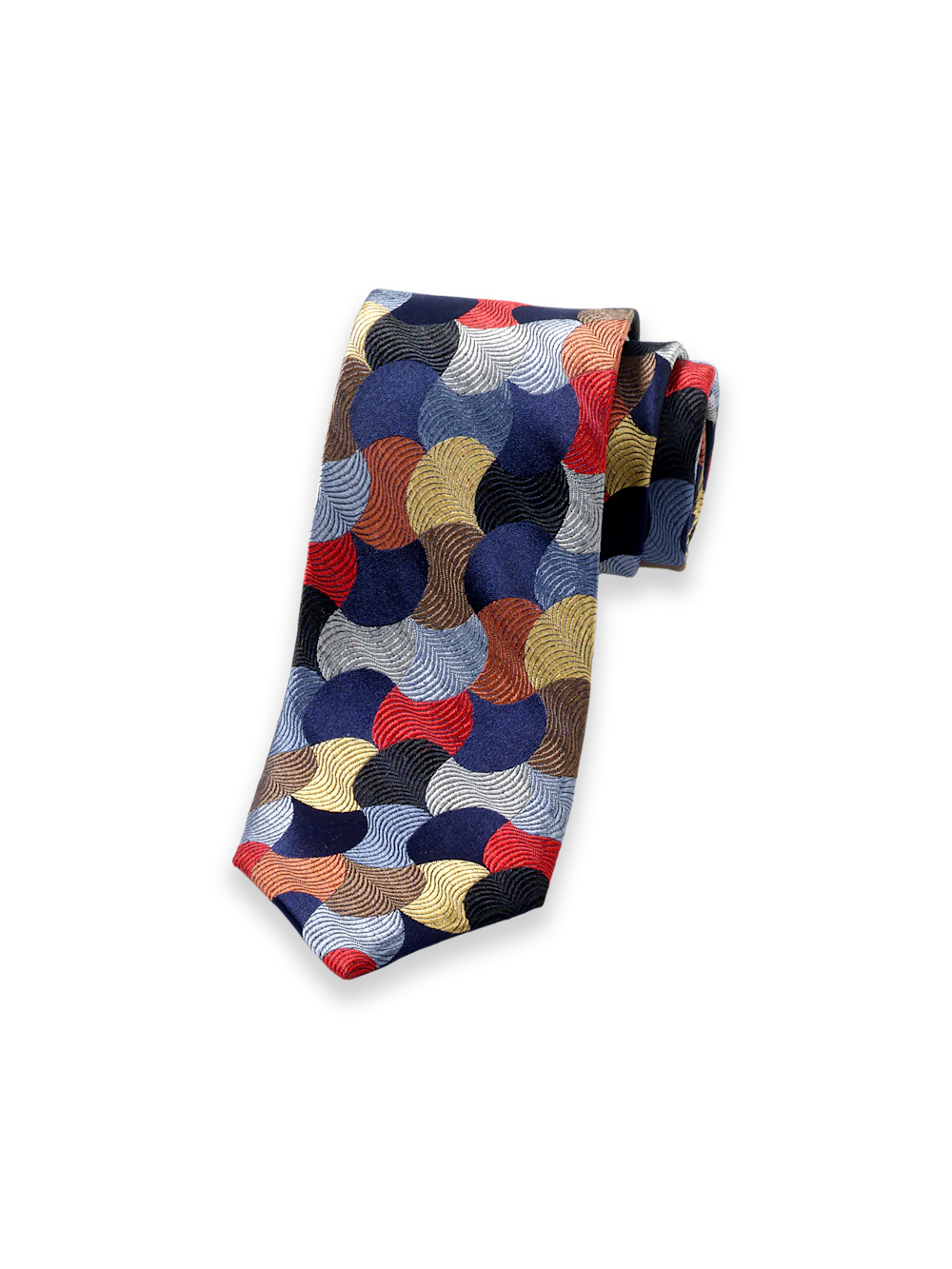 Geometric Woven Silk Tie - Multi