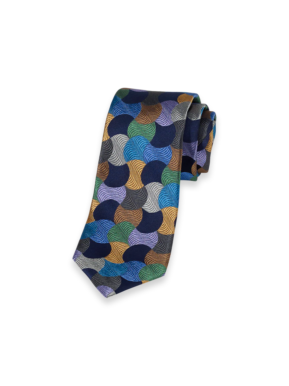 Geometric Woven Silk Tie - Multi