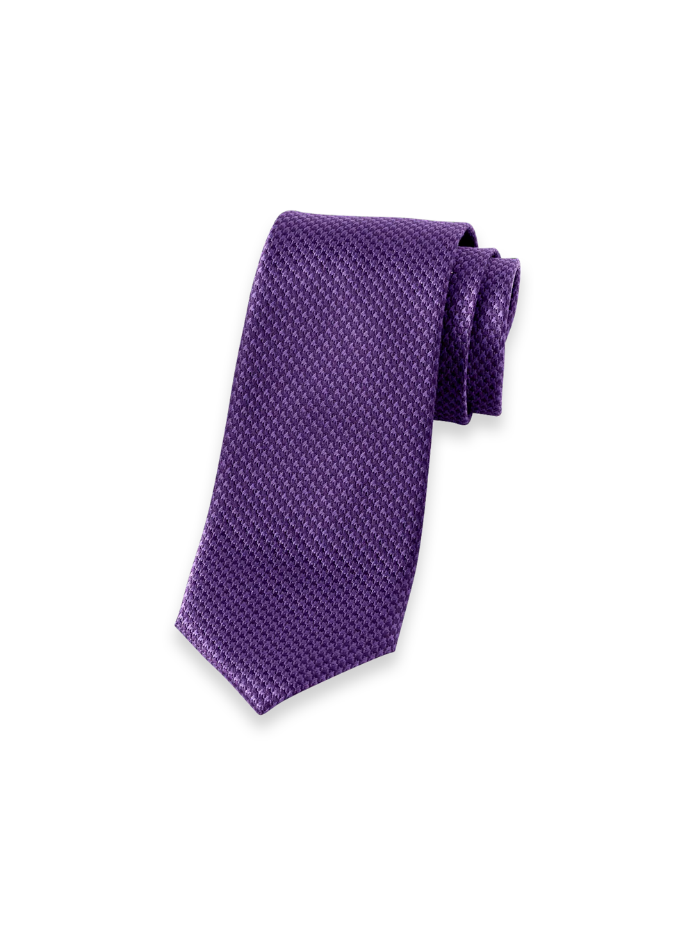 Houndstooth Woven Silk Tie - Purple