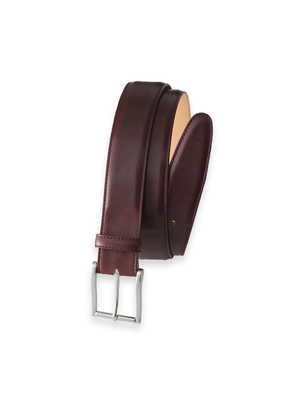 Leather Belt with Changeable Buckle - Cordovan