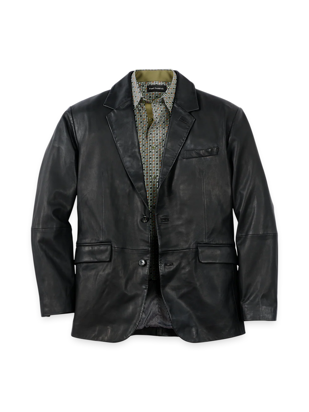 Leather Blazer - Black