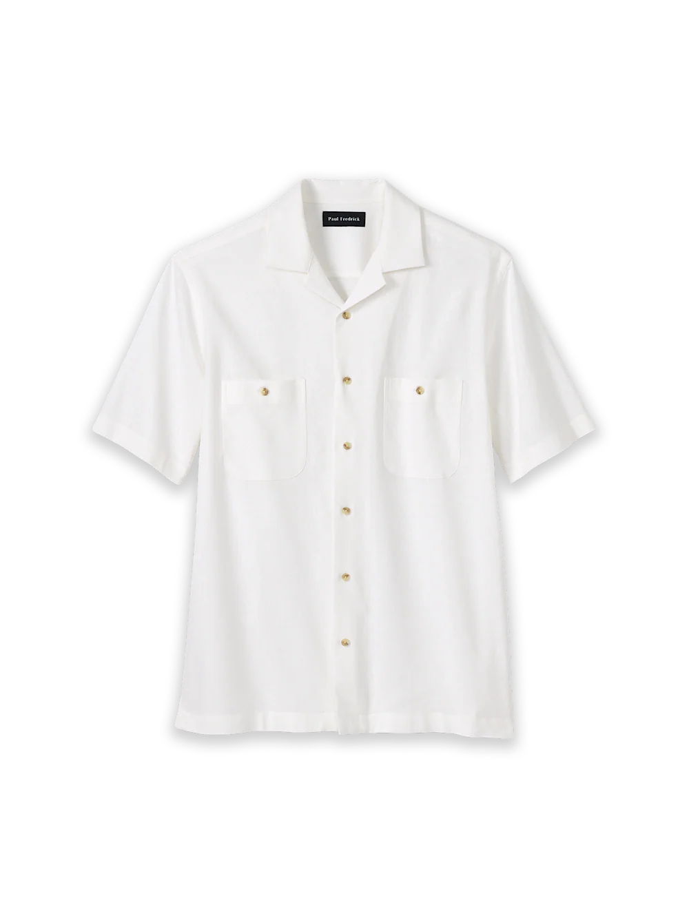 Linen Blend Solid Casual Shirt - White