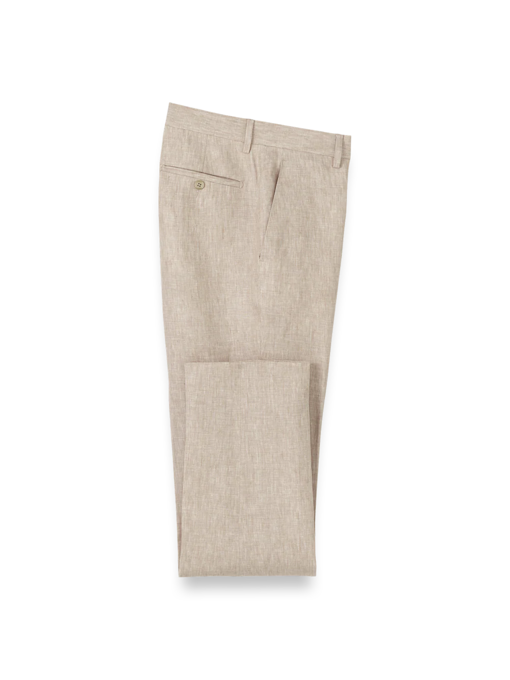 Linen Chambray Twill Pants - Khaki