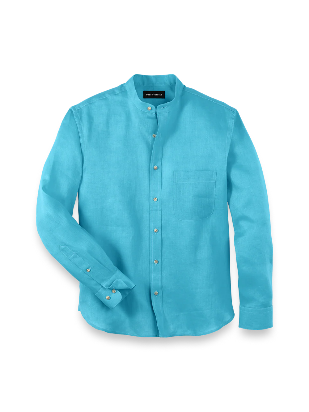 Linen Solid Casual Shirt - Aqua