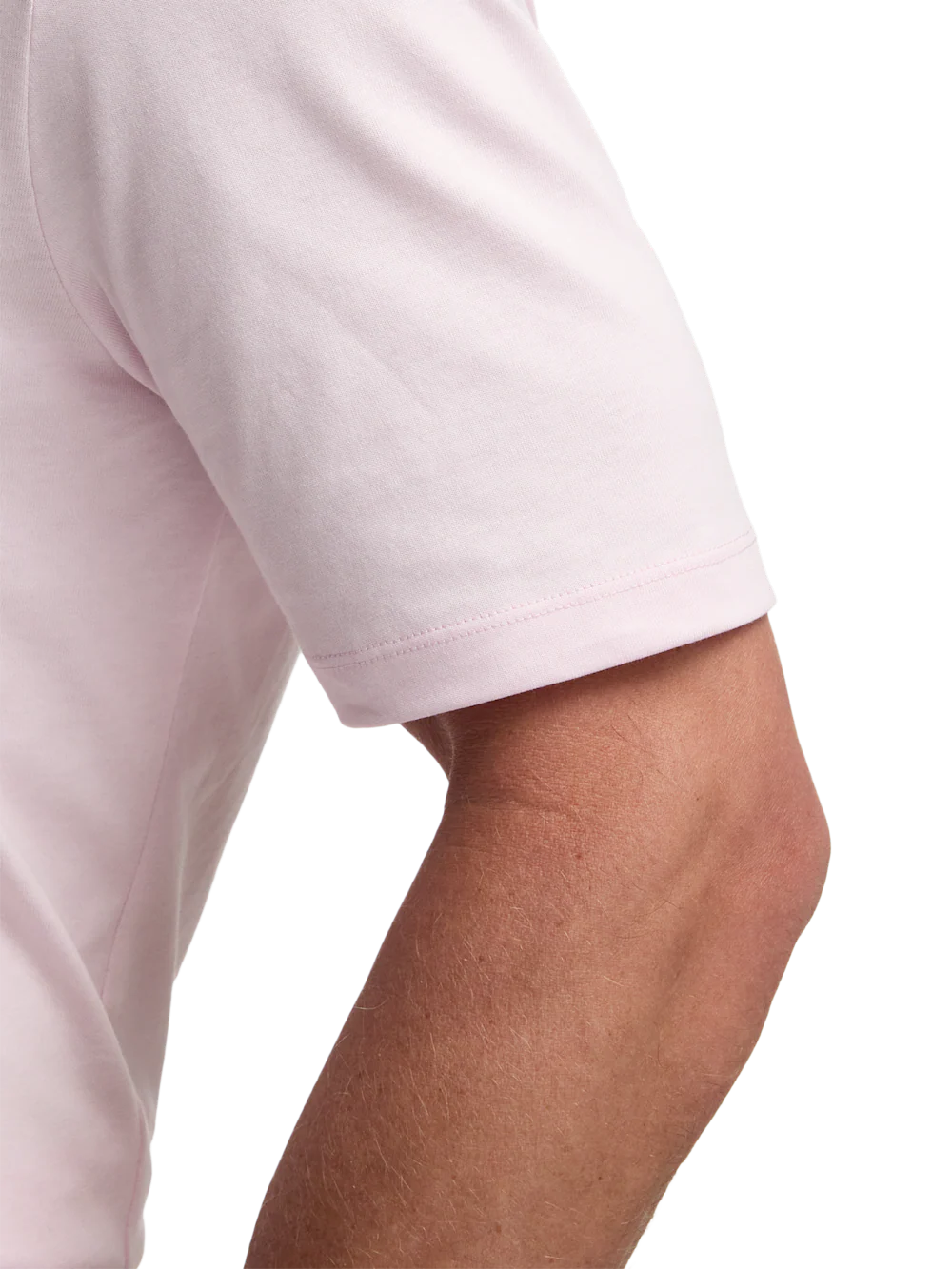 Mercerized Cotton Three Button Polo - Pink - Image 4