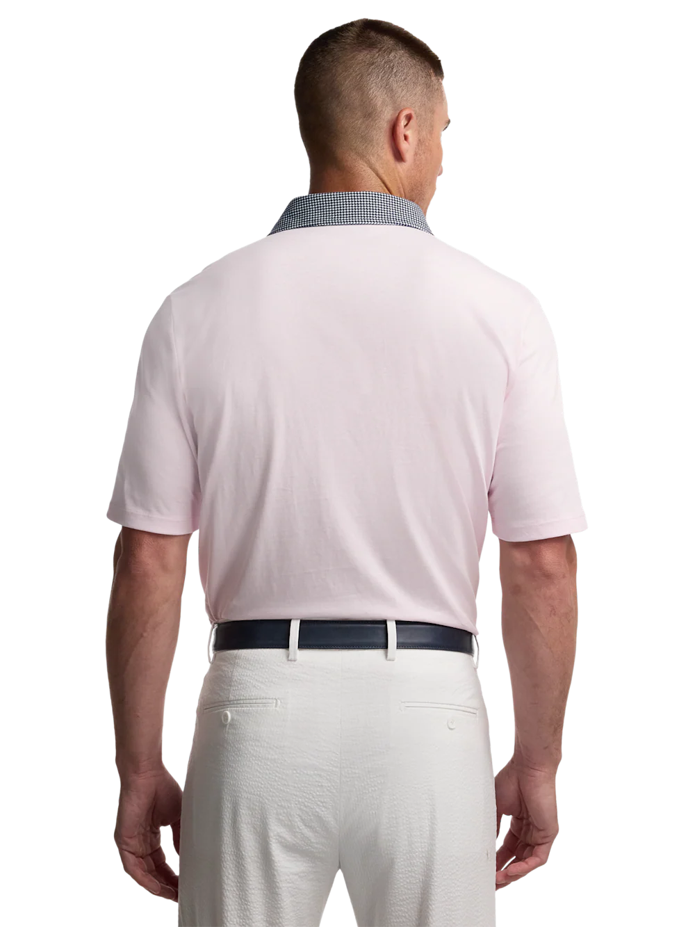 Mercerized Cotton Three Button Polo - Pink - Image 5