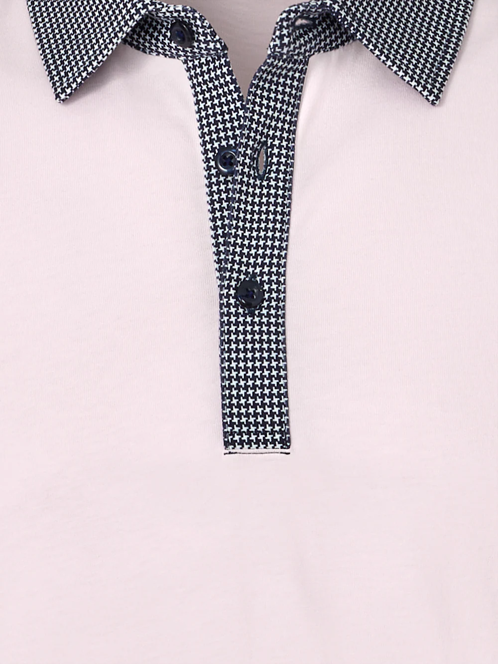 Mercerized Cotton Three Button Polo - Pink - Image 6