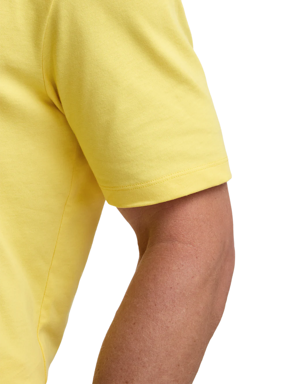 Mercerized Cotton Three Button Polo - Yellow - Image 4