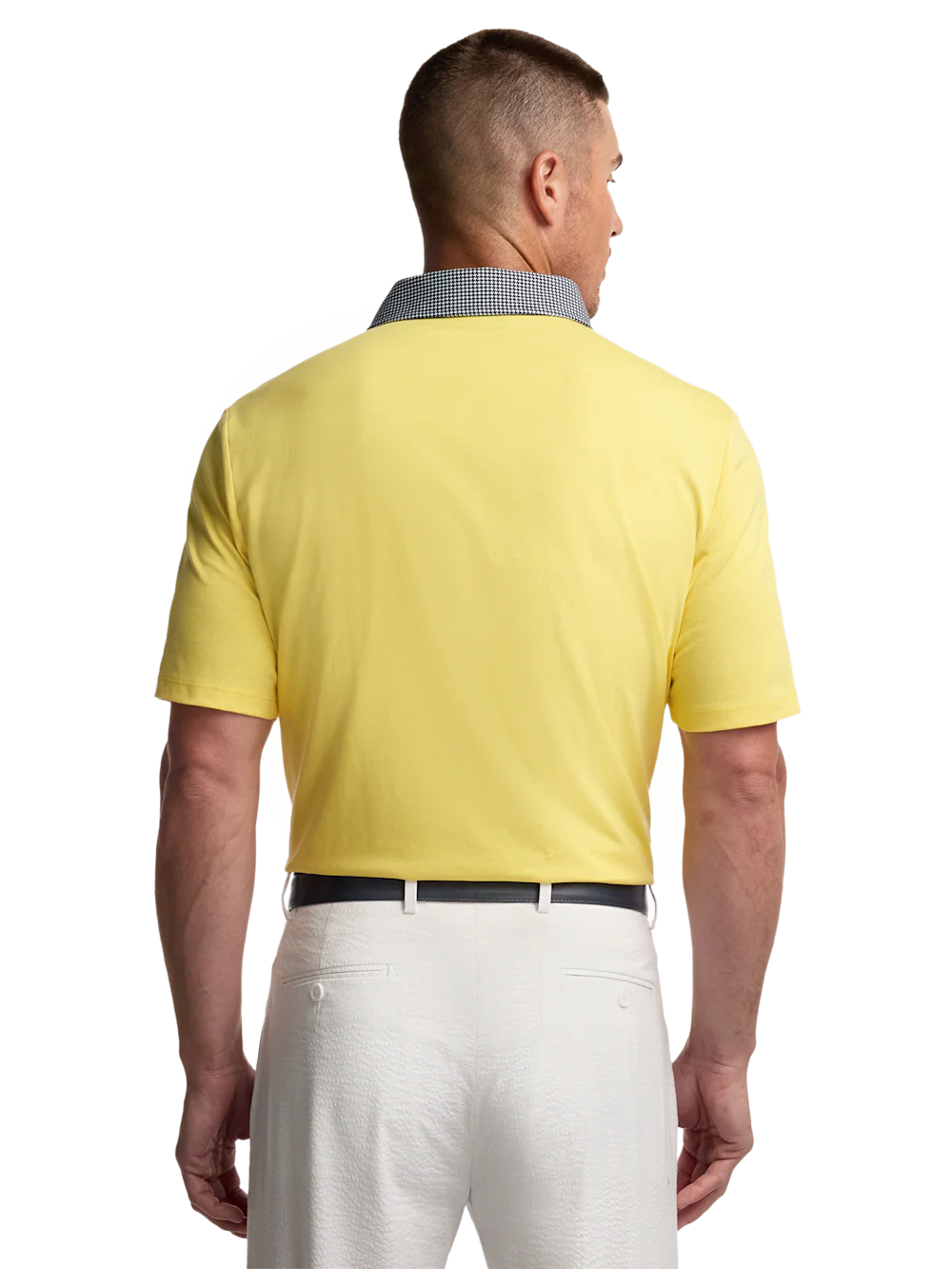 Mercerized Cotton Three Button Polo - Yellow - Image 5