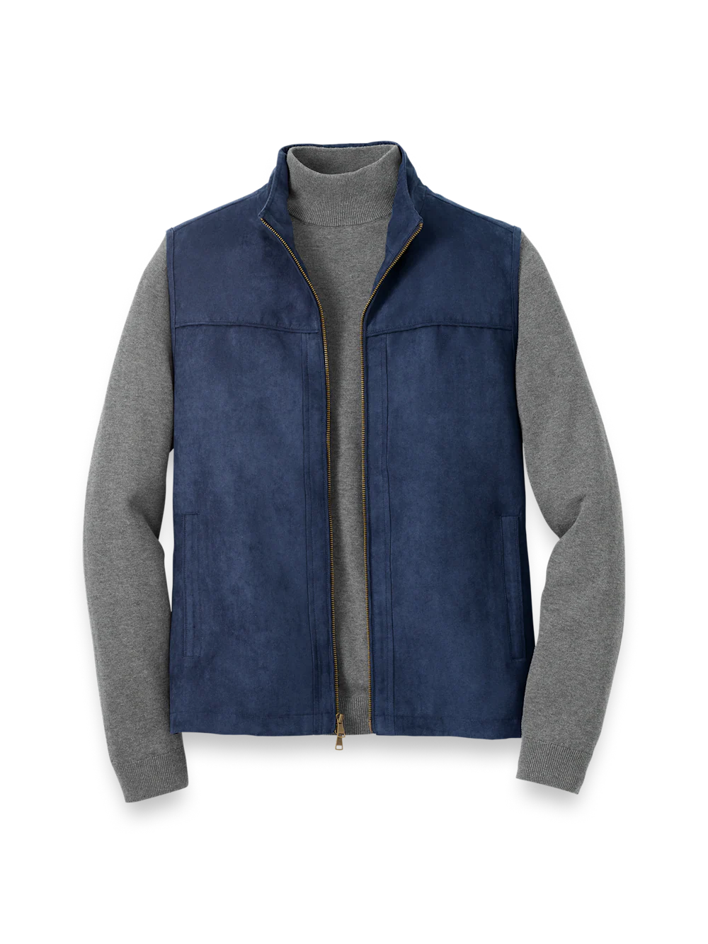 Microsuede Vest - Navy