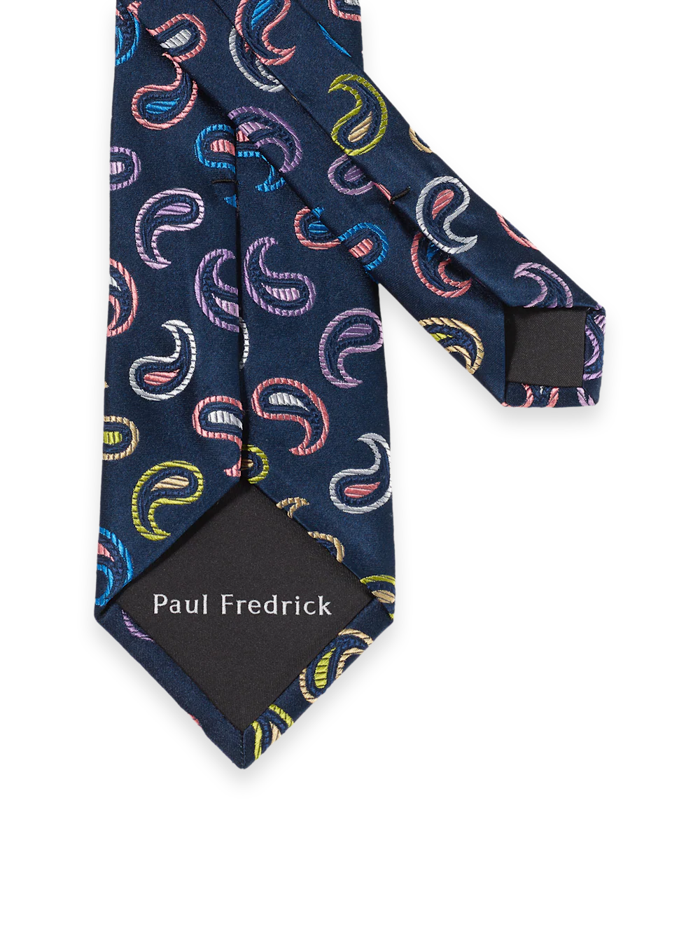 Paisley Woven Silk Tie - Navy Multi - Image 3