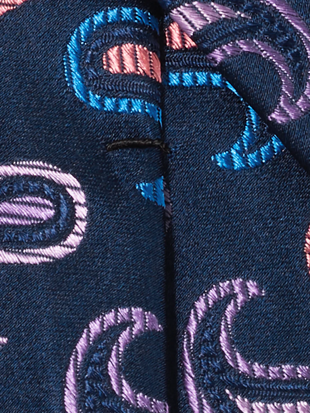 Paisley Woven Silk Tie - Navy Multi - Image 4