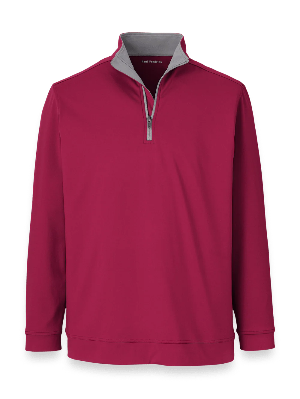 Performance Blend Quarter Zip Mock Neck - Burgundy