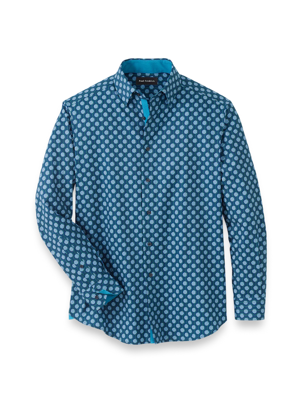Performance Stretch Medallion Casual Shirt - Blue Multi