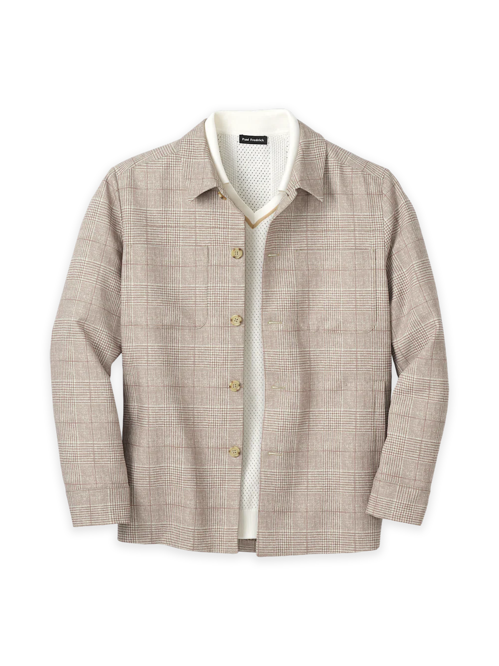 Plaid Shirt Jacket - Tan