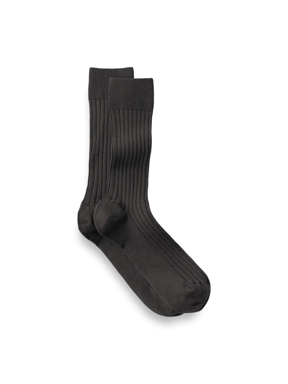 Solid Rib Cotton Blend Sock - Grey