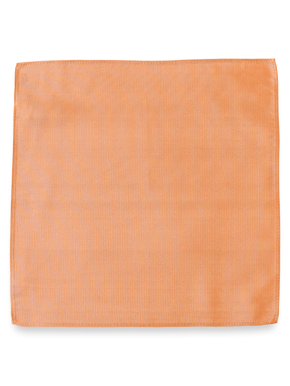 Solid Twill Silk Pocket Square - Silver - Image 2