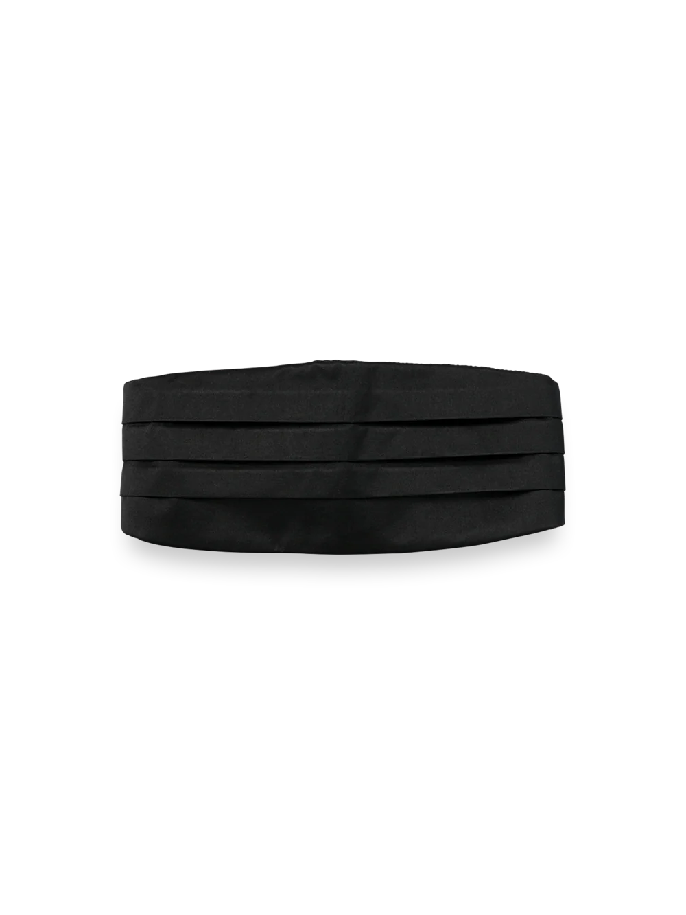 Solid Woven Silk Cummerbund - Black