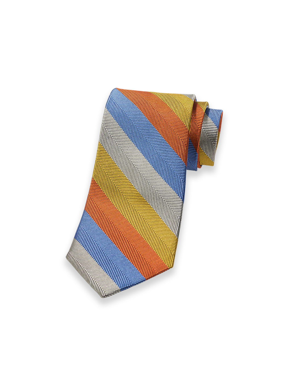 Stripe Woven Silk Tie - Multi