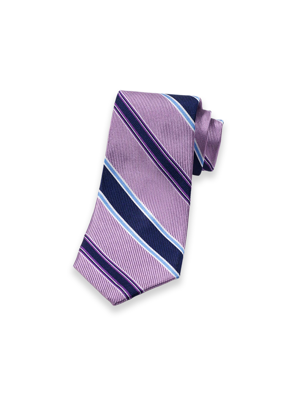 Stripe Woven Silk Tie - Purple Multi