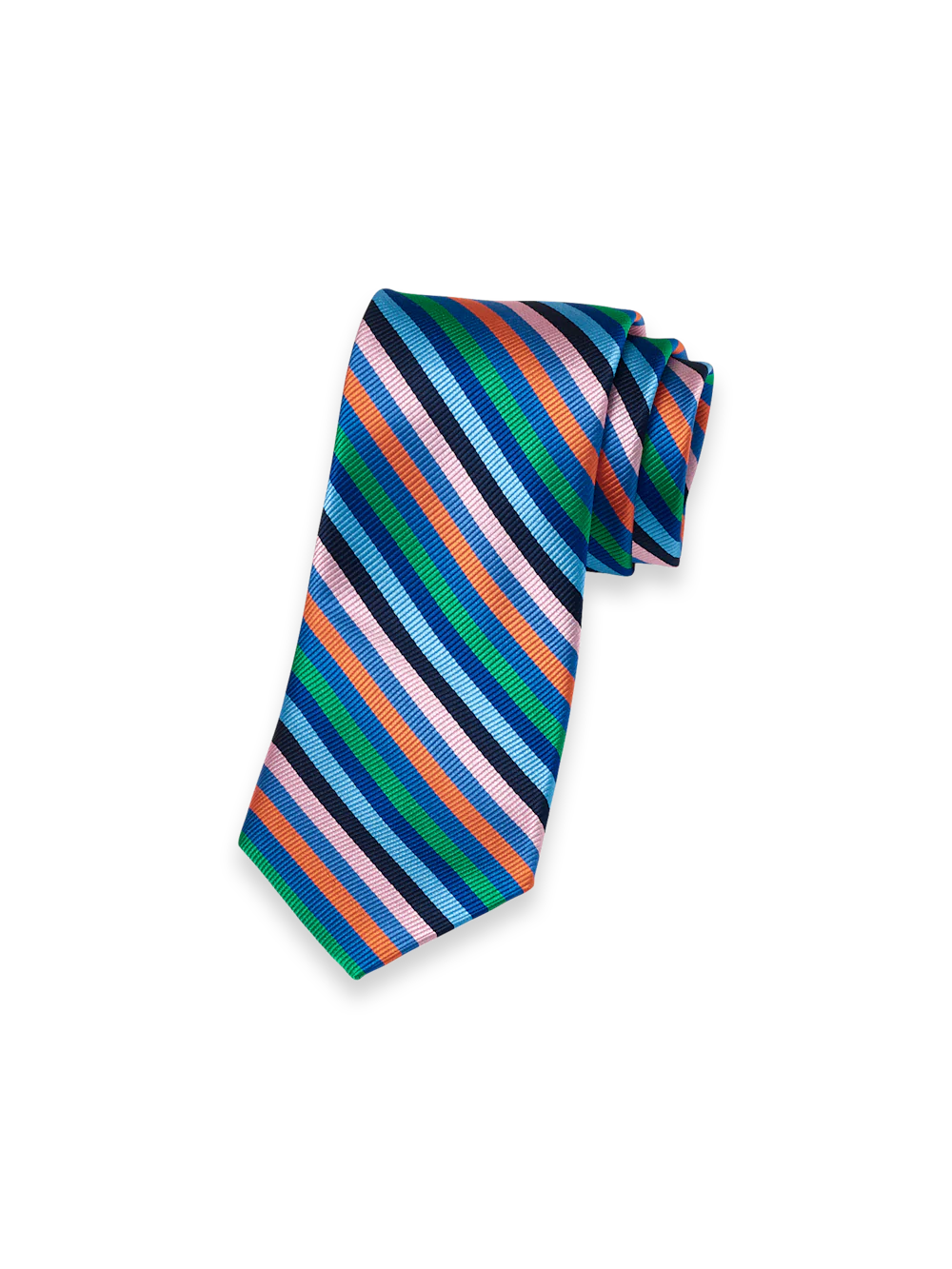 Stripe Woven Silk Tie - Multi
