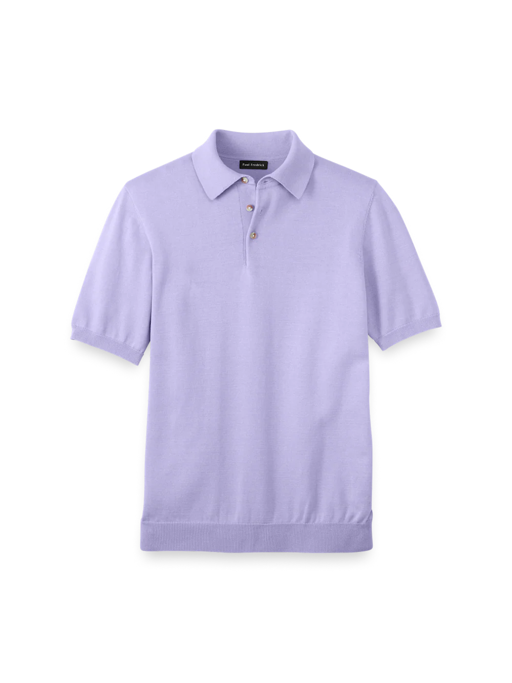 Supima Cotton Three Button Polo - Lavender