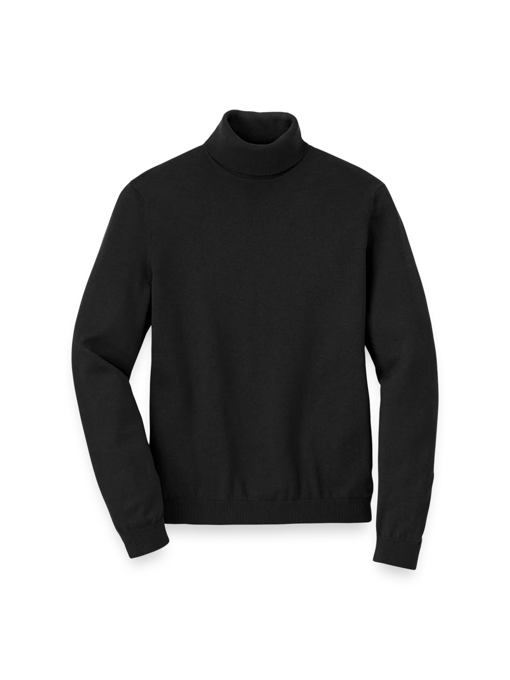 Supima Cotton Turtleneck - Black