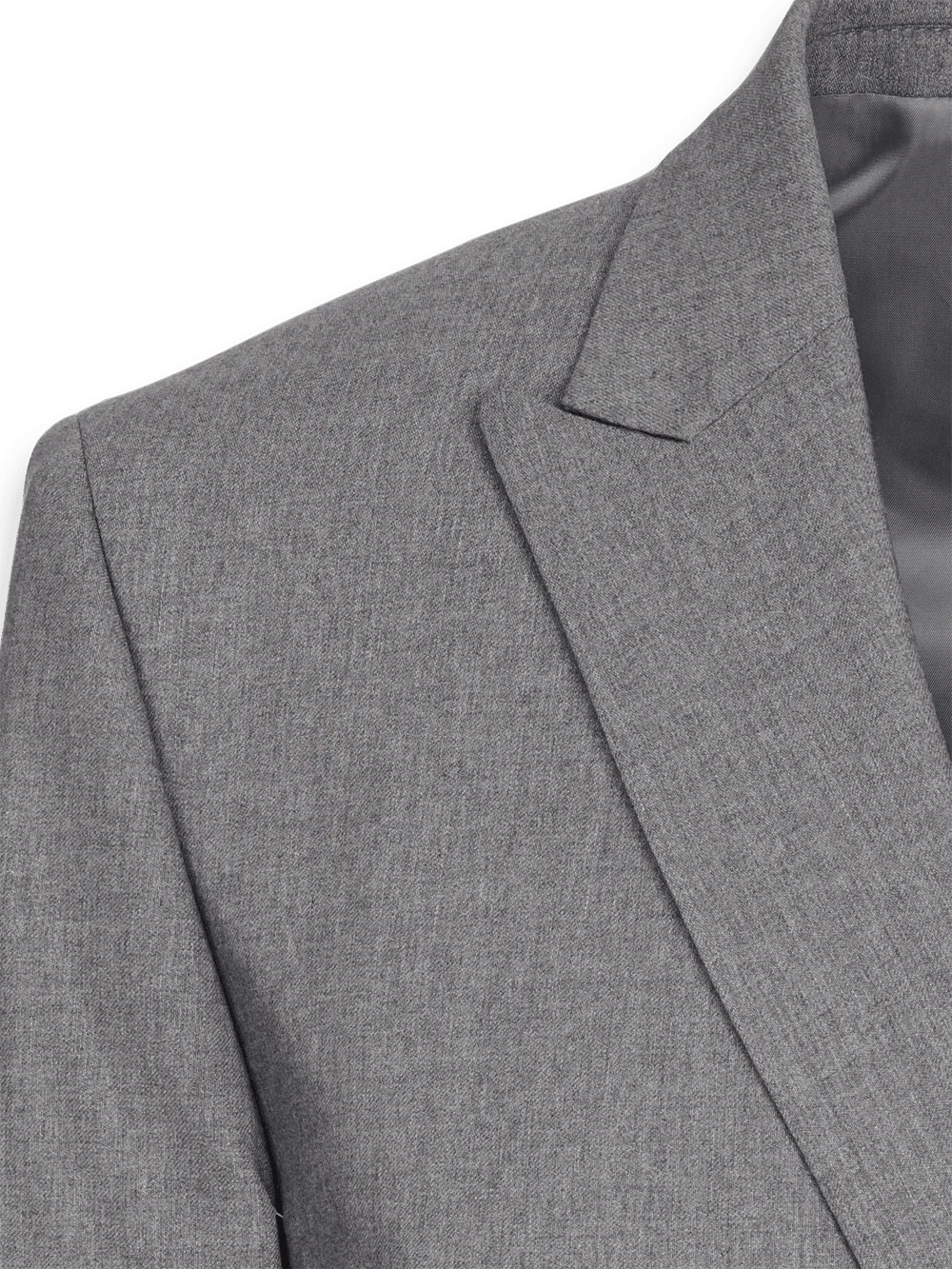 Tailored Fit Essential Wool Double Breasted Peak Lapel Suit Jacket - Navy - Image 3