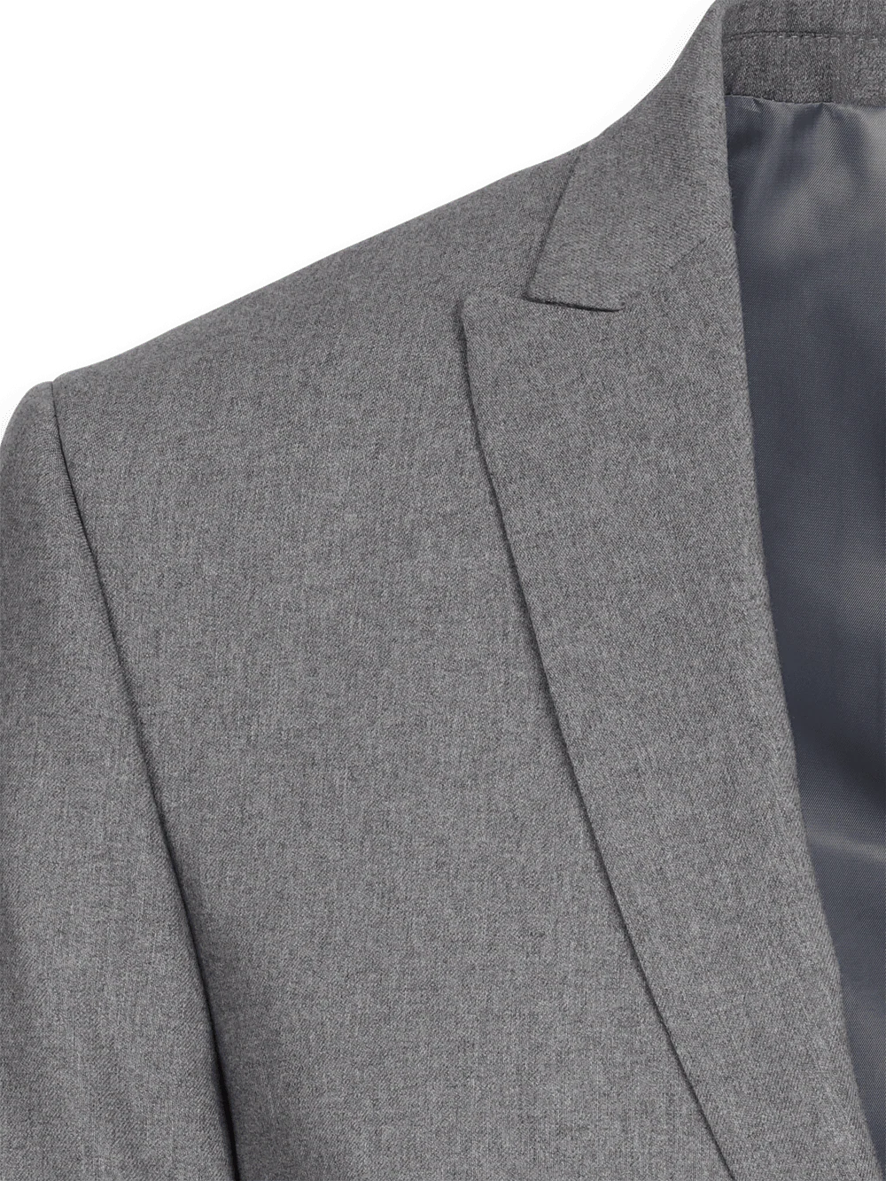 Tailored Fit Essential Wool Peak Lapel Suit Jacket - Navy - Image 3