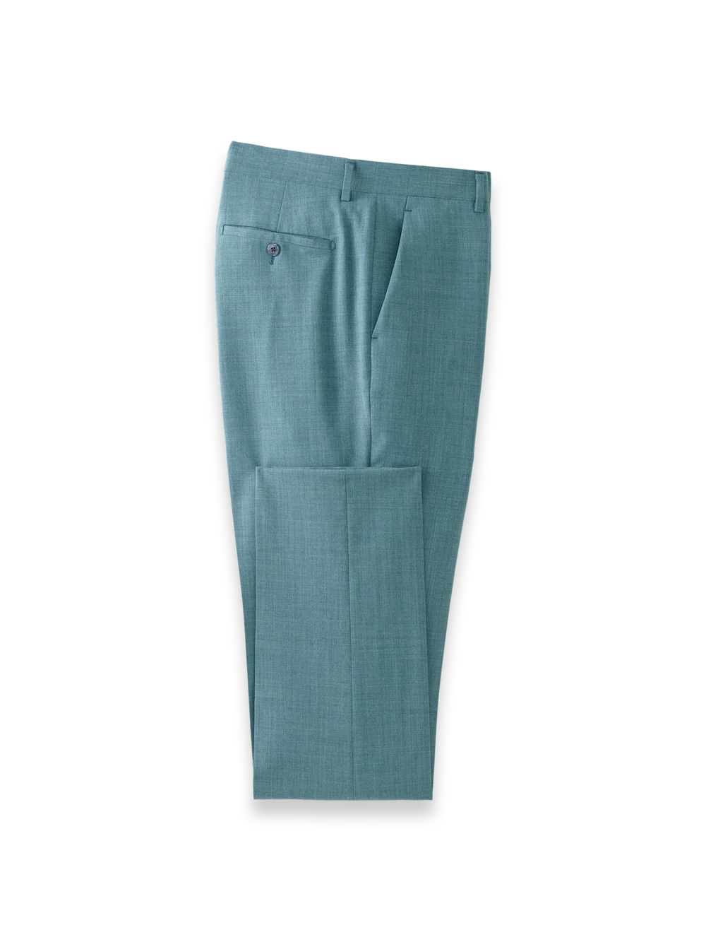 Wool Bengaline Suit Pants - Teal