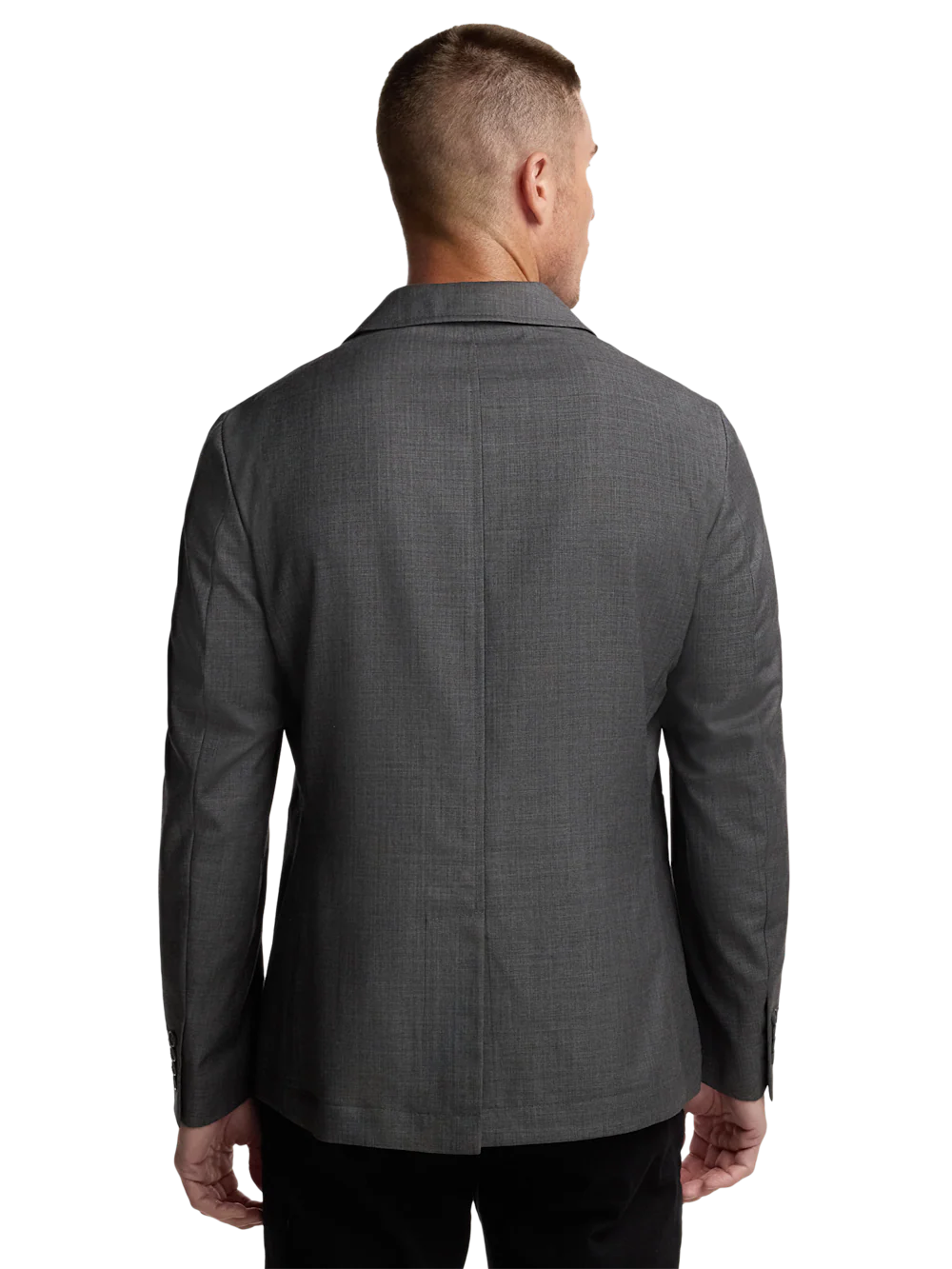 Wool Sharkskin Shirt Jacket - Charcoal - Image 7