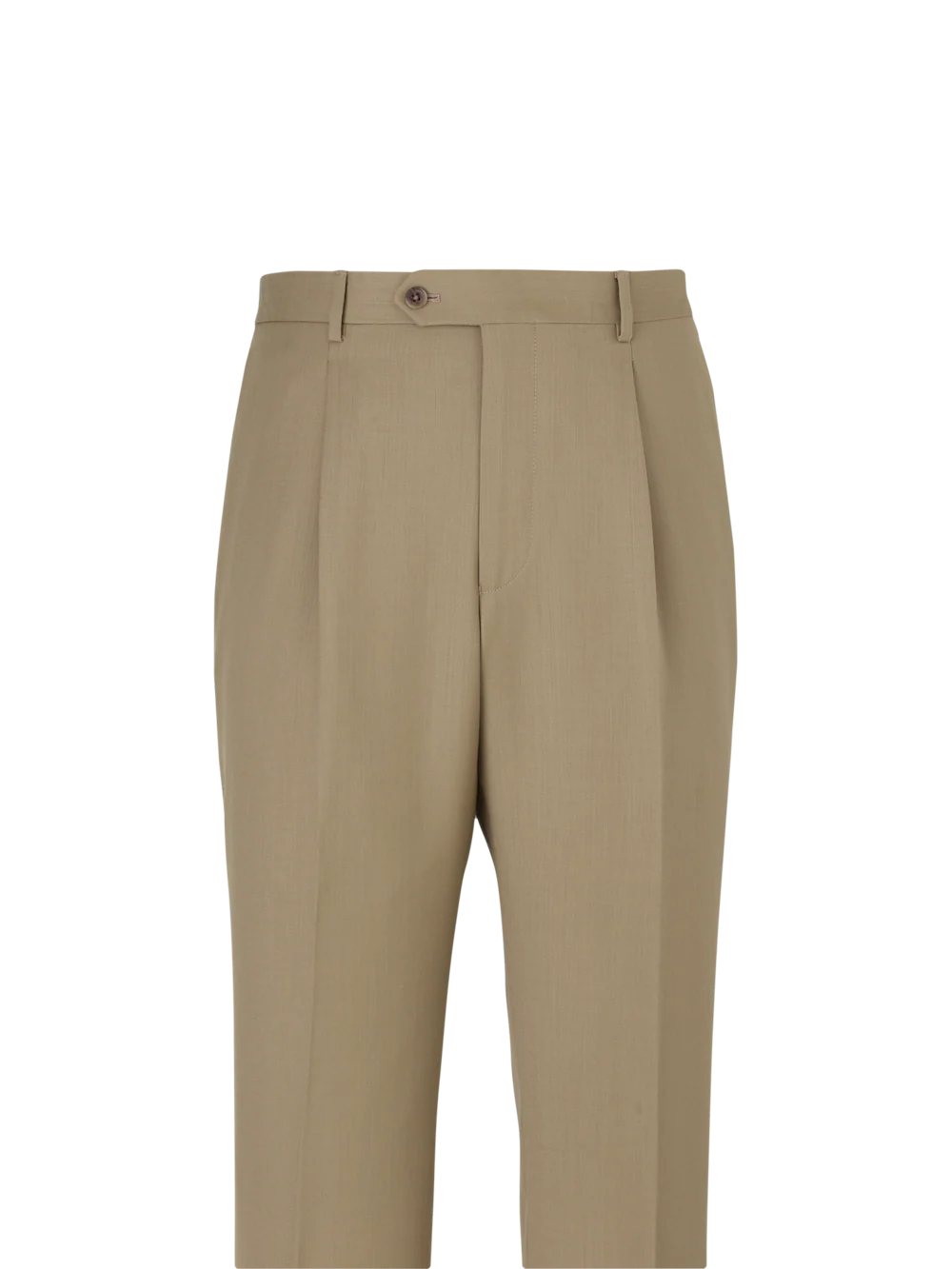 Wool Single Pleat Pants - British Tan - Image 2